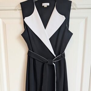 Calvin Klein Black & White Wrap Dress